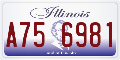IL license plate A756981