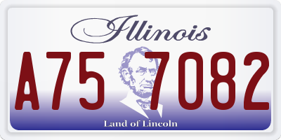 IL license plate A757082