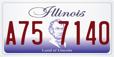 IL license plate A757140