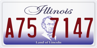 IL license plate A757147