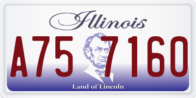 IL license plate A757160