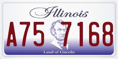 IL license plate A757168