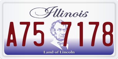 IL license plate A757178