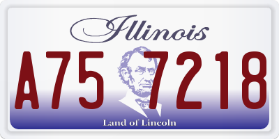 IL license plate A757218