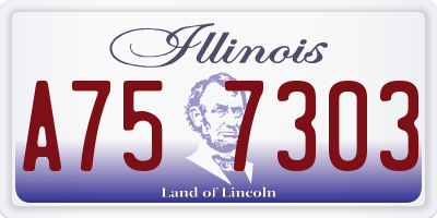 IL license plate A757303