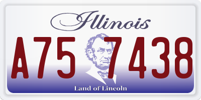 IL license plate A757438