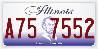 IL license plate A757552