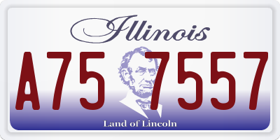 IL license plate A757557