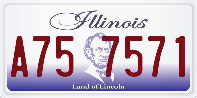 IL license plate A757571