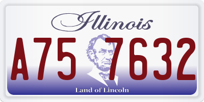 IL license plate A757632