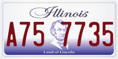IL license plate A757735