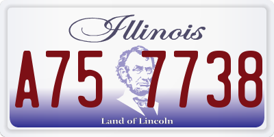 IL license plate A757738