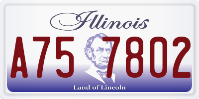 IL license plate A757802