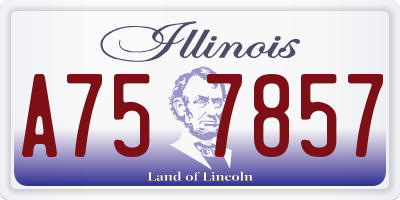 IL license plate A757857