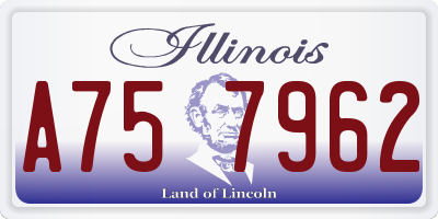 IL license plate A757962