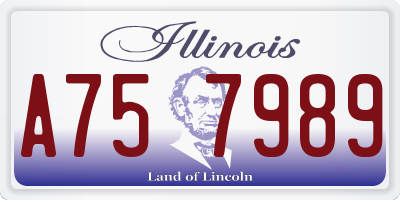 IL license plate A757989