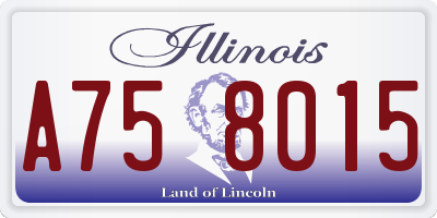 IL license plate A758015