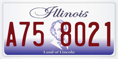 IL license plate A758021
