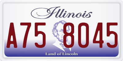IL license plate A758045