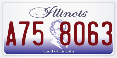 IL license plate A758063