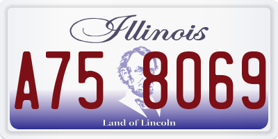 IL license plate A758069