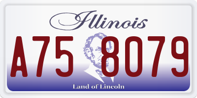 IL license plate A758079