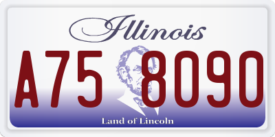 IL license plate A758090