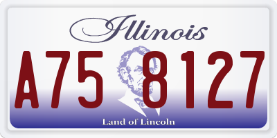 IL license plate A758127
