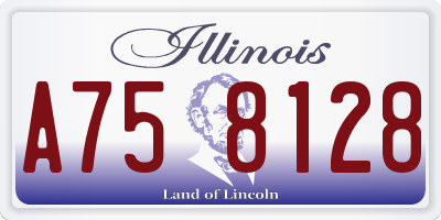 IL license plate A758128