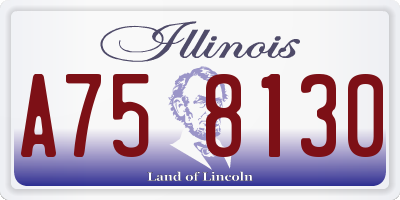 IL license plate A758130