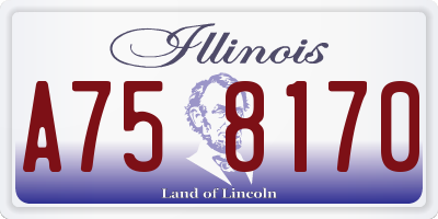IL license plate A758170