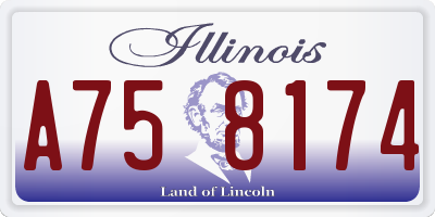 IL license plate A758174