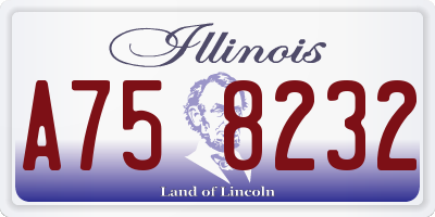 IL license plate A758232