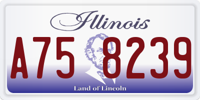 IL license plate A758239