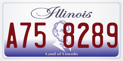 IL license plate A758289