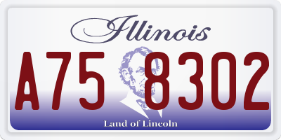 IL license plate A758302