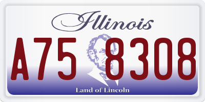 IL license plate A758308