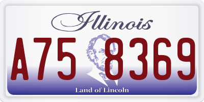 IL license plate A758369