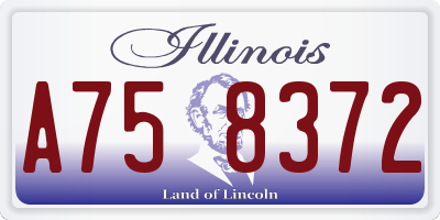 IL license plate A758372