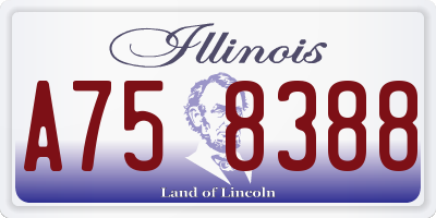 IL license plate A758388
