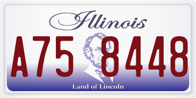 IL license plate A758448