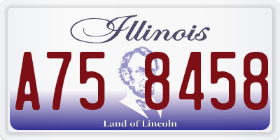 IL license plate A758458