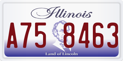 IL license plate A758463