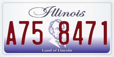 IL license plate A758471