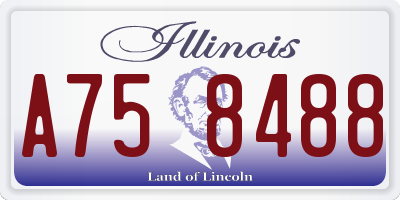 IL license plate A758488