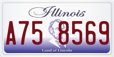 IL license plate A758569