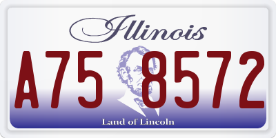 IL license plate A758572