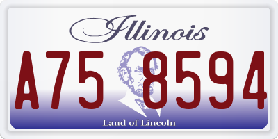 IL license plate A758594