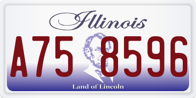 IL license plate A758596