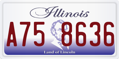 IL license plate A758636